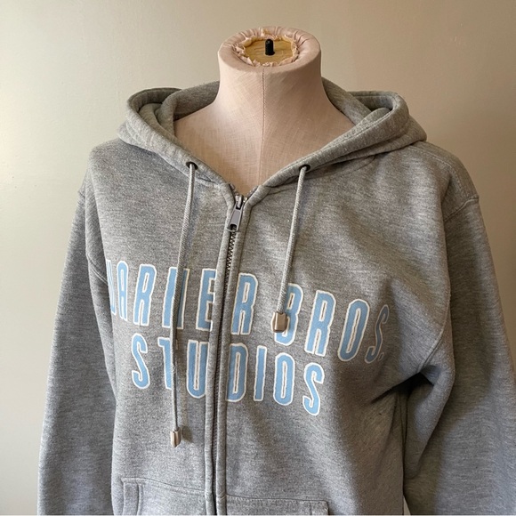WARNER BROS STUDIOS Grey Logo Zip Up Hoodie - Picture 3 of 8